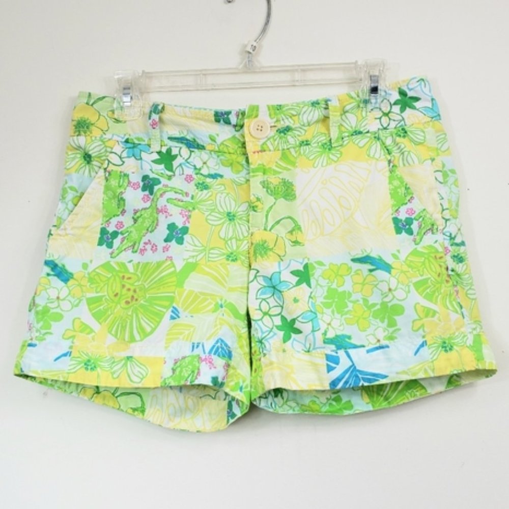 Lilly Pulitzer Alligator Callahan Patchwork Shorts